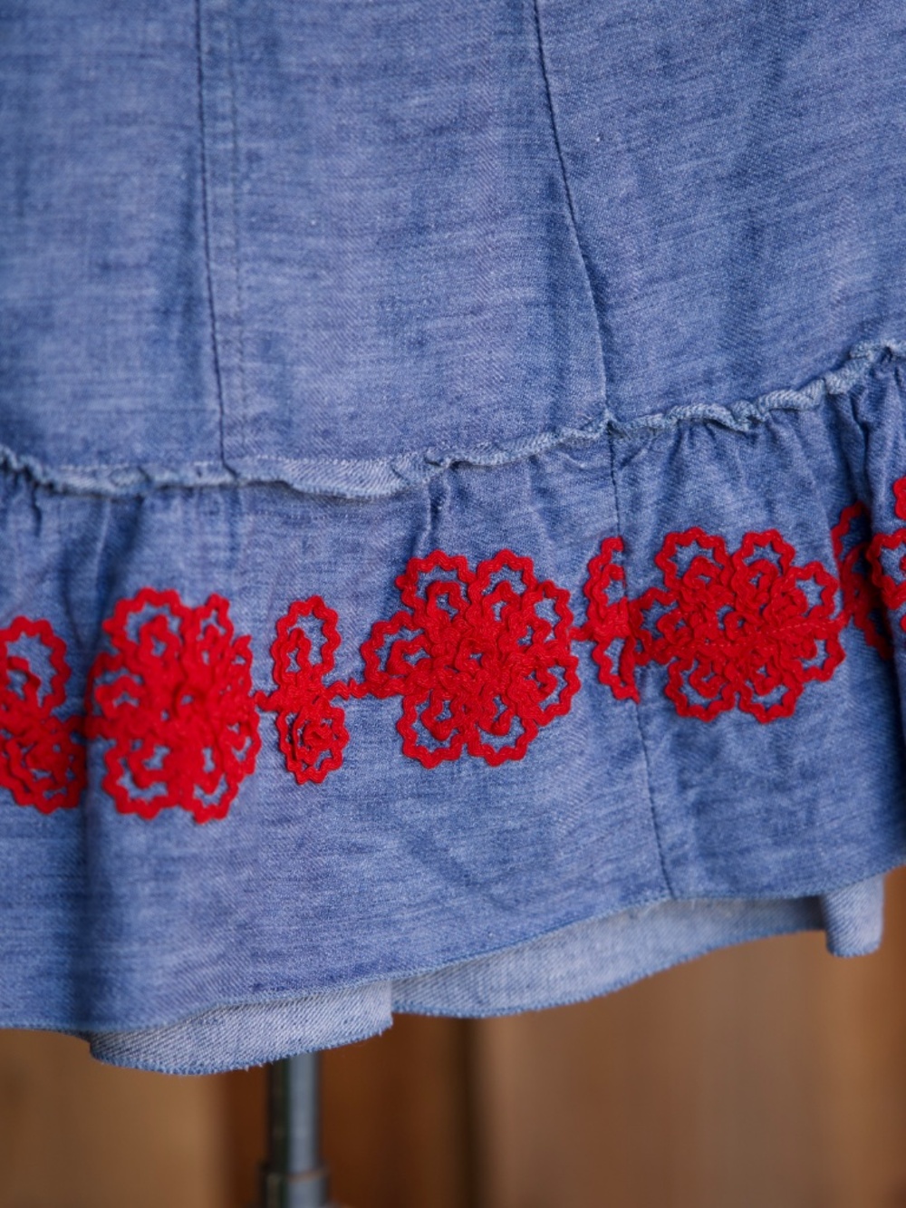 Pili Carrera 100% Linen Heather Blue Sleeveless Mini Dress Made In Spain Kids 6 - Picture 4 of 15